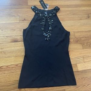 INC Black sleeveless blouse